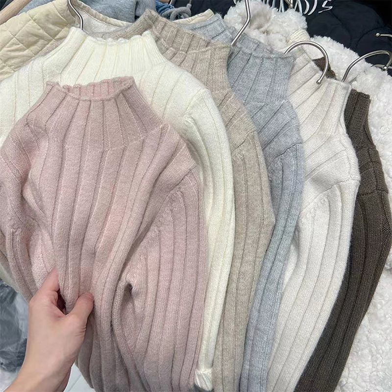 男女童毛衣24秋冬新款百搭男童儿童韩版洋气半高领针织打底衫冬款