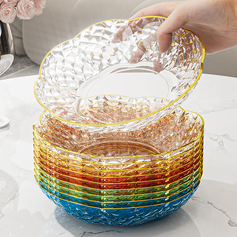 新款轻奢花形吐骨碟家用吐骨头盘碟垃圾盘食品级耐摔水果盘零食碟