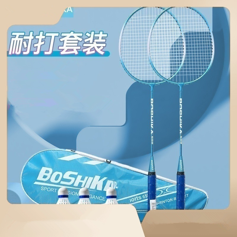 羽毛球拍运动双拍专业打高弹合金超轻成人学生羽毛拍双拍防断线