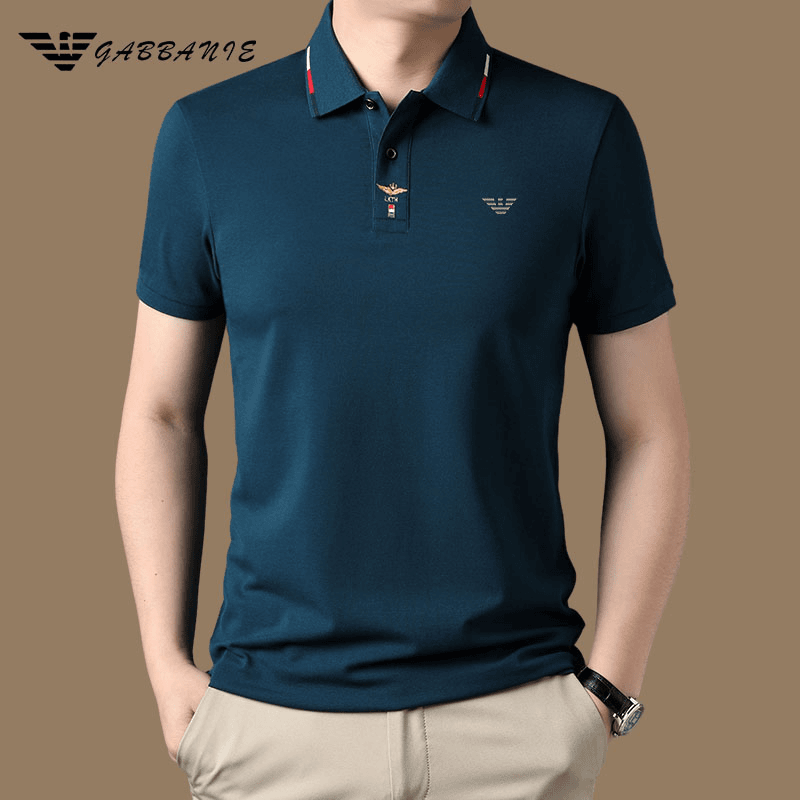 意大利品牌高级轻奢男士短袖polo衫夏季棉质高档t恤衫父亲节礼物