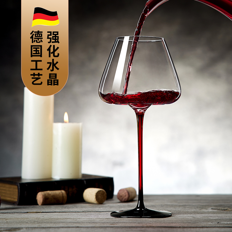 无铅欧式勃艮第红酒杯创意家用装水大肚高档水晶葡萄酒手工高脚杯