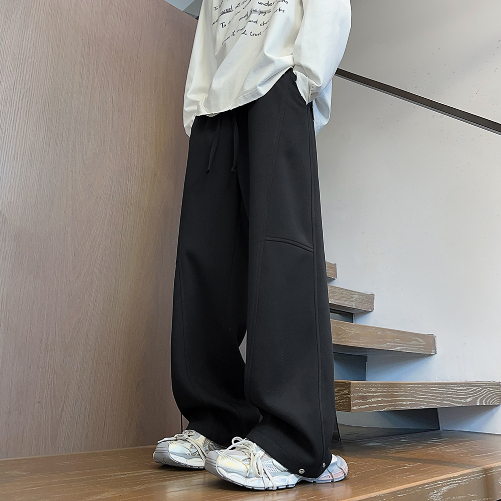 弯刀裤子男2025新款秋季潮流ins直筒休闲裤男士宽松百搭阔腿长裤