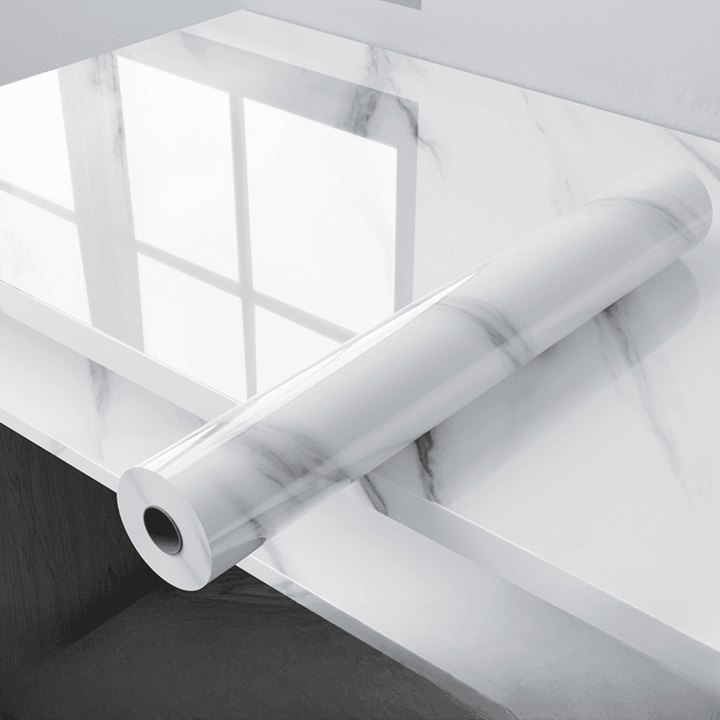 厨房防水贴纸加厚耐高温灶台橱柜餐桌贴膜自粘壁纸防油耐磨松弛感