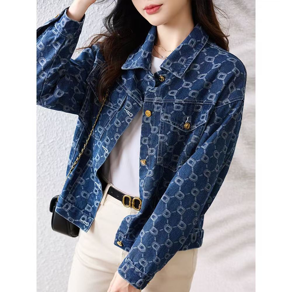 6600牛仔外套春秋韩版宽松新款显瘦遮肉百搭长袖洋气短款