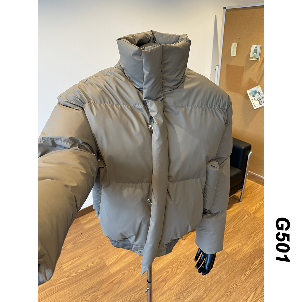 美式复古PU皮棉服男女冬季潮牌宽松加厚高级感短款面包服棉衣外套