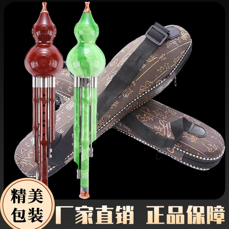 ,葫芦丝民族乐器初学成人C调降B调F调防摔儿童小学生演奏七孔胶木