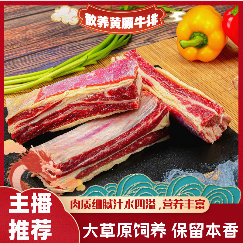 黄膘牛排草原牛肋排清炖内蒙生鲜顺丰包邮生鲜黄膘牛肉