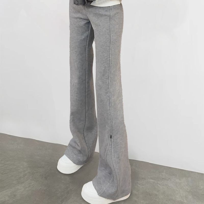 女童秋冬微喇裤2025新款中大童休闲裤百搭加绒卫裤青少年外穿裤子