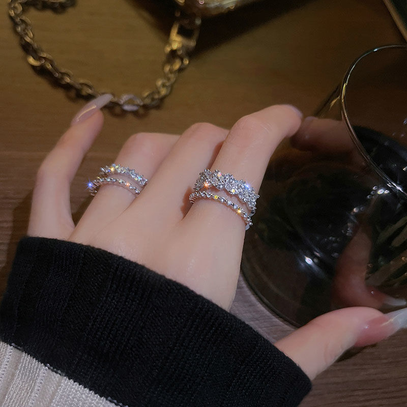 指间星光~轻奢小众精致锆石戒指女冷淡风高级感设计指环2023新款