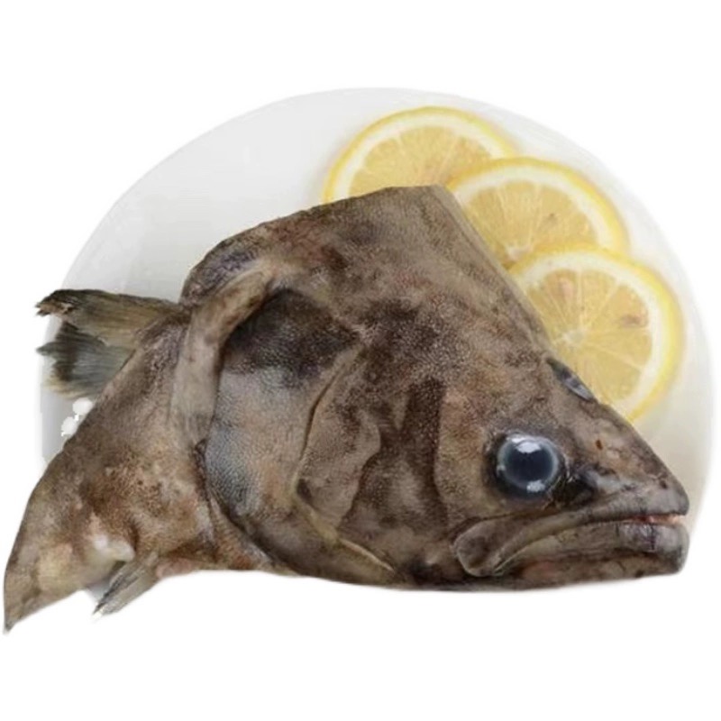 深海鲽鱼头带冰衣鸦片鱼头深海鱼头比目鱼