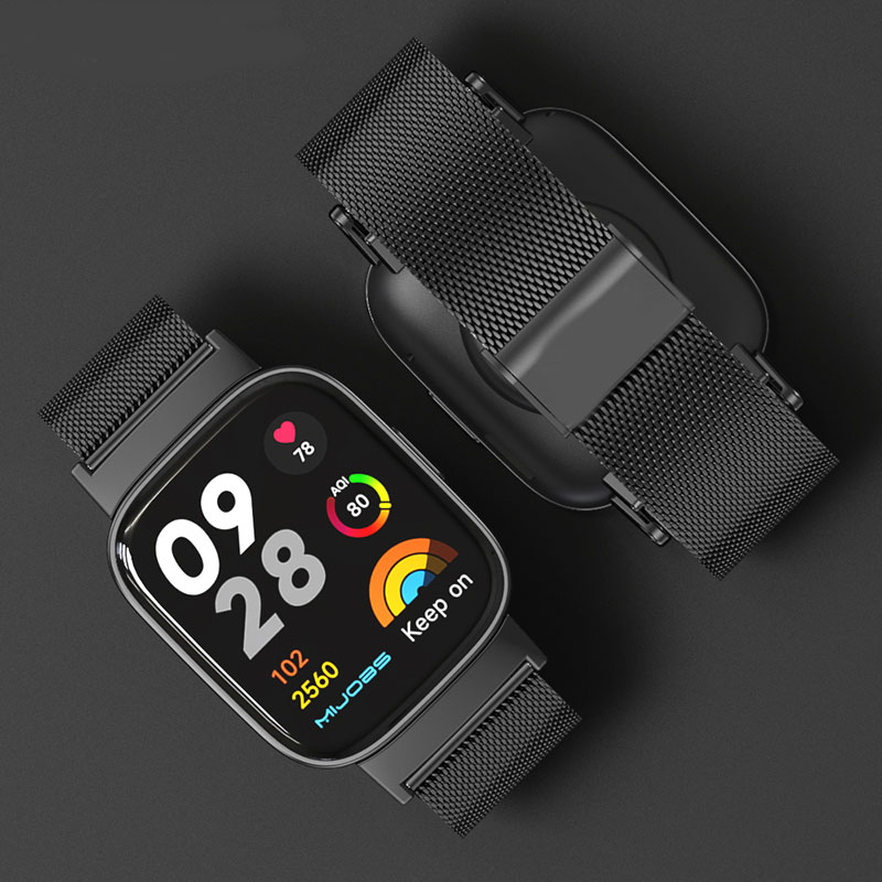 适用红米Redmi watch5/4/3代表带金属米兰磁吸小米9/8pro简约腕带