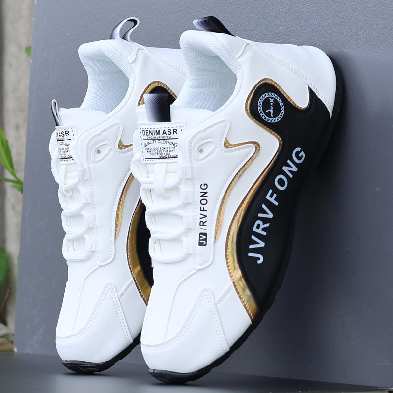 男鞋秋冬2025新款皮面防水男士休闲运动鞋百搭软底老爹潮鞋包底鞋