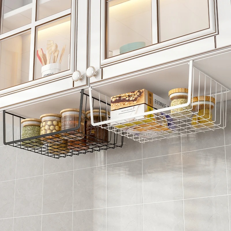 厨房置物架宿舍收纳神器悬挂下挂调味料挂篮橱柜内吊柜悬挂式储物