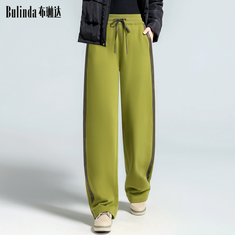 布琳达秋冬厚款长绒棉卫裤宽松显瘦运动休闲香蕉裤窄版直筒长裤子