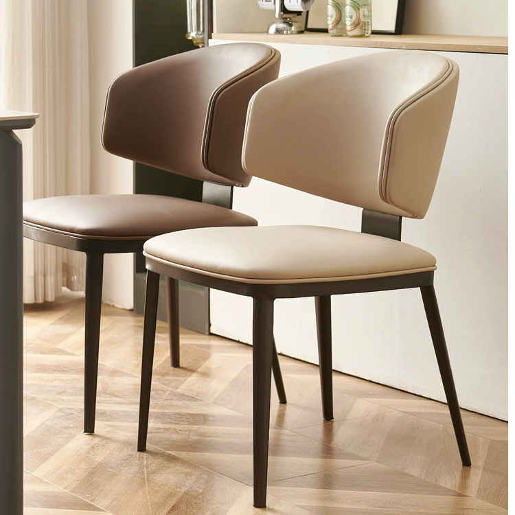 意式极简餐椅现代简约餐桌椅轻奢家用高级椅子酒店餐厅奢石靠背椅
