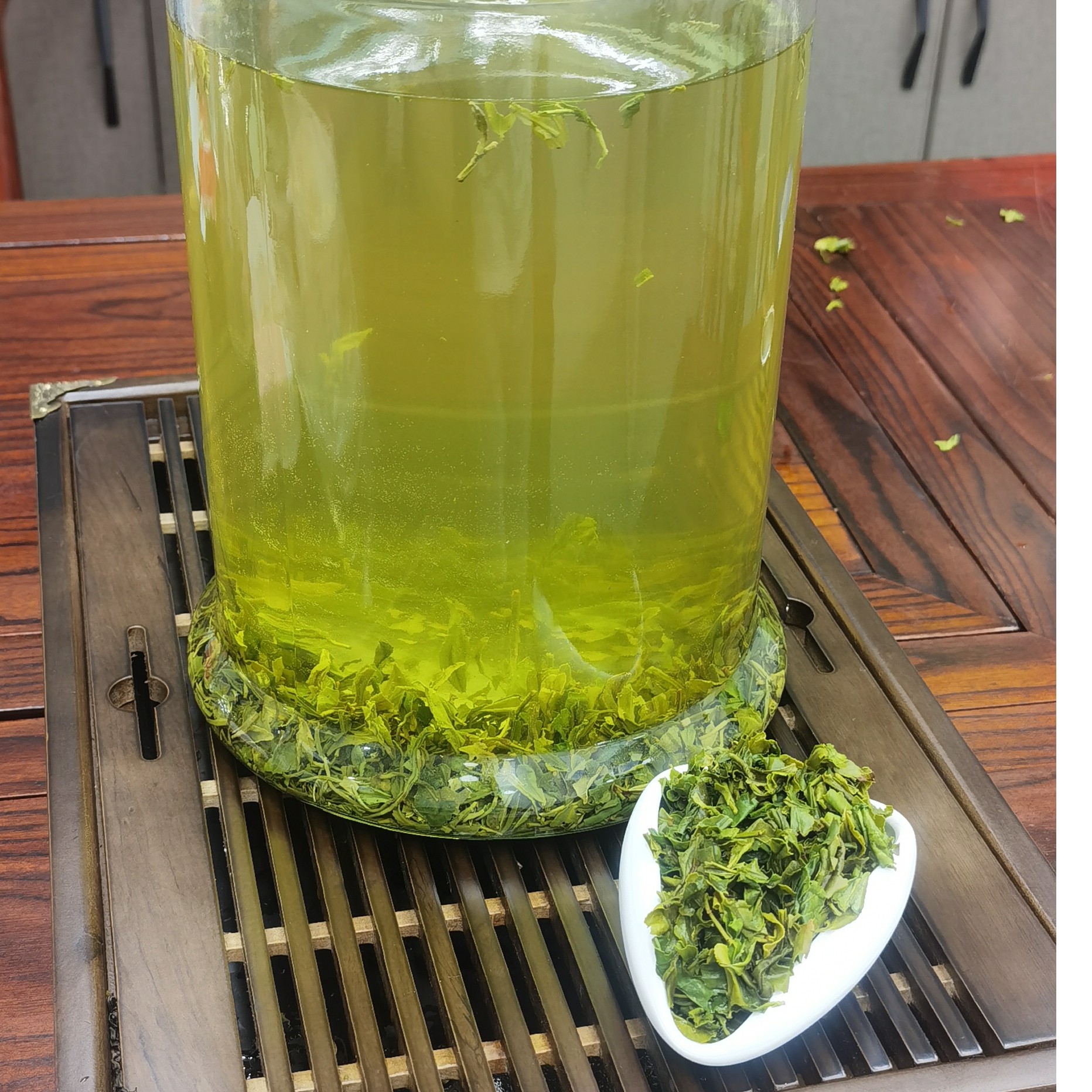 老茶客经济口粮茶碎叶子茶炒青绿茶高山茶大叶子茶嫩叶短叶子茶叶