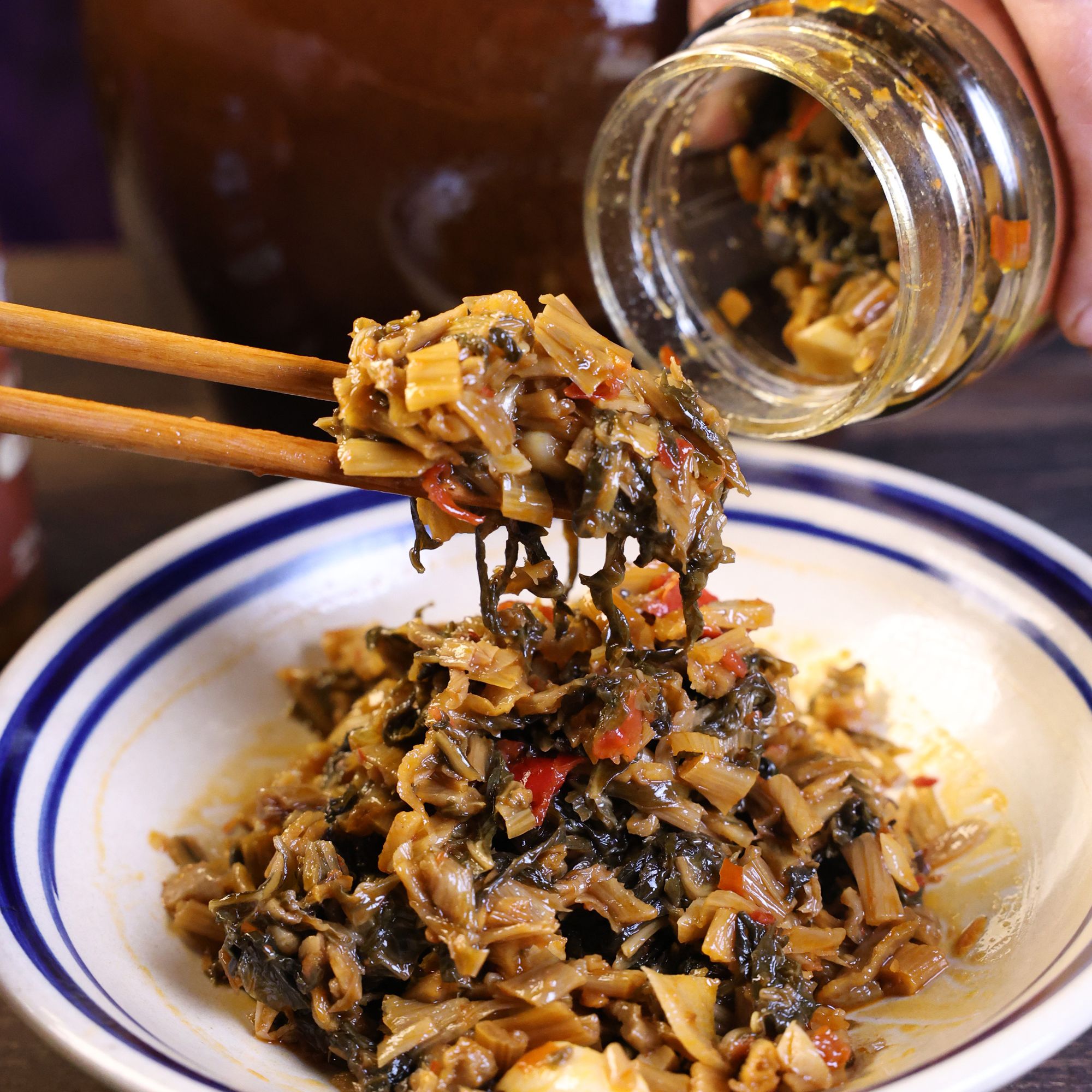 张徽英干白菜300g手工晾晒干菜罐装老家特产的味道上班族