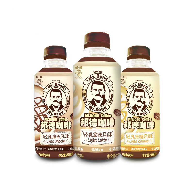 邦德咖啡轻乳拿铁摩卡焦糖便携装即饮下午茶饮料250ml*6瓶