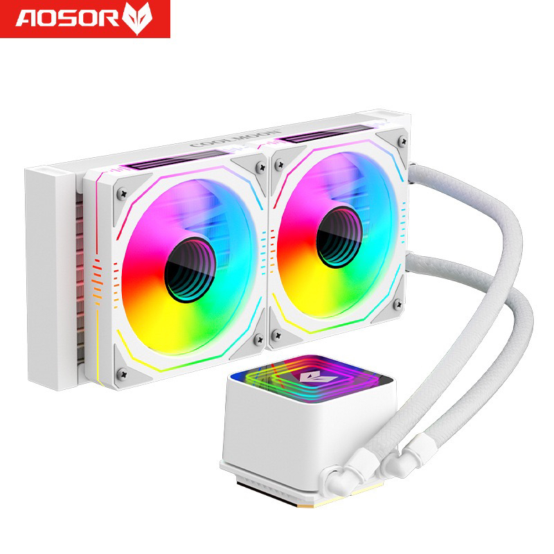 适用台式机一体式240水冷散热器1700AM5多平台ARGB风扇cpu散热器