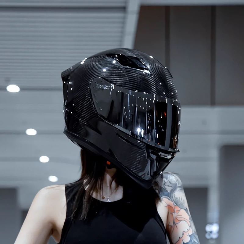 【送蓝牙】艾狮碳纤维头盔男女摩托车全盔超轻大码机车安全盔3C认证