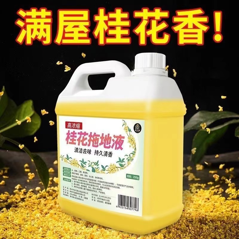 【5斤大桶装】 桂花拖地清洁液浓香型家庭装宾馆酒店持久花香拖地