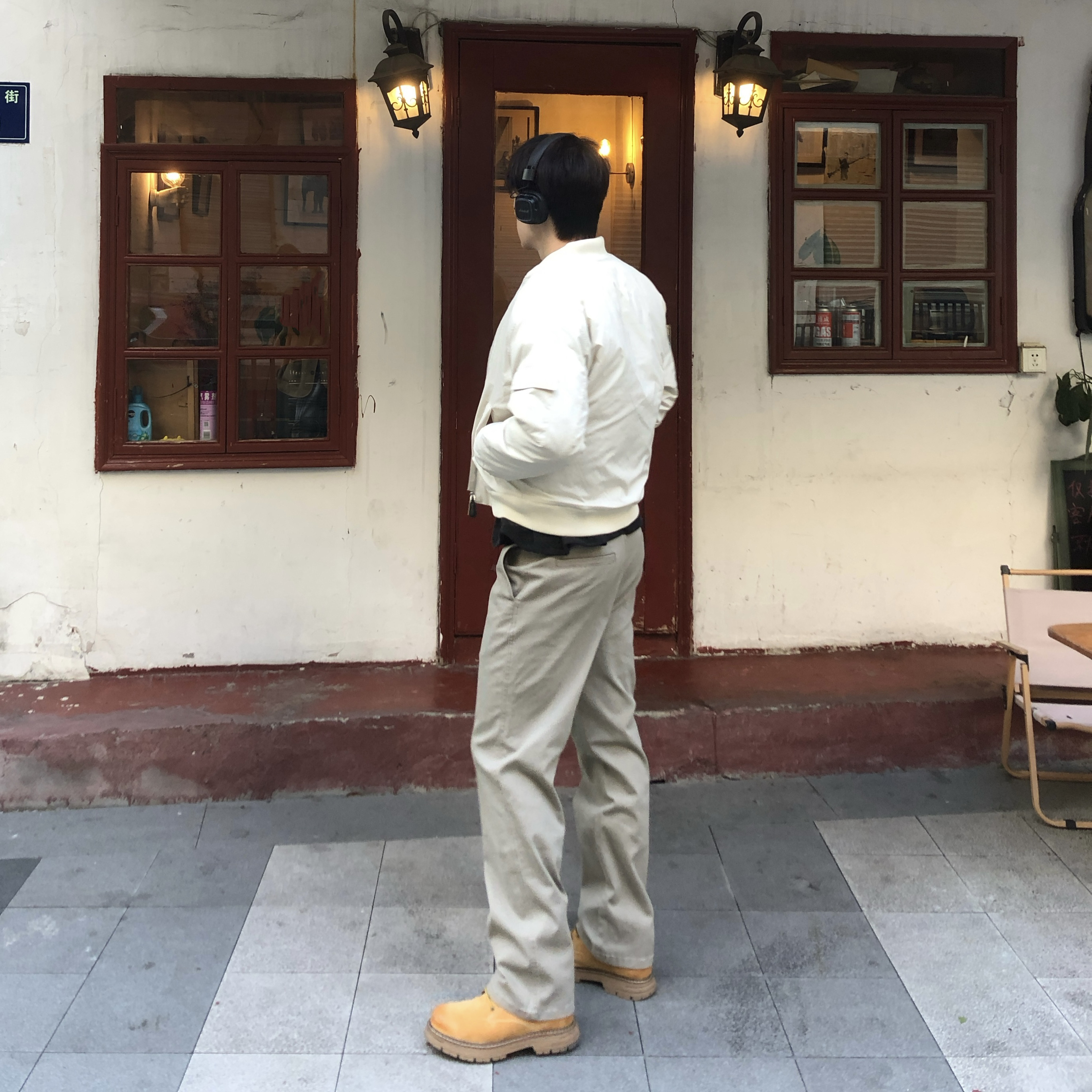 美式休闲裤立体剪裁水洗做旧春秋纯色直筒裤美拉德高级感修身长裤