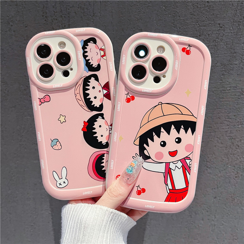开心小丸子适用苹果15手机壳华为mate60荣耀oppovivo小米红米软壳
