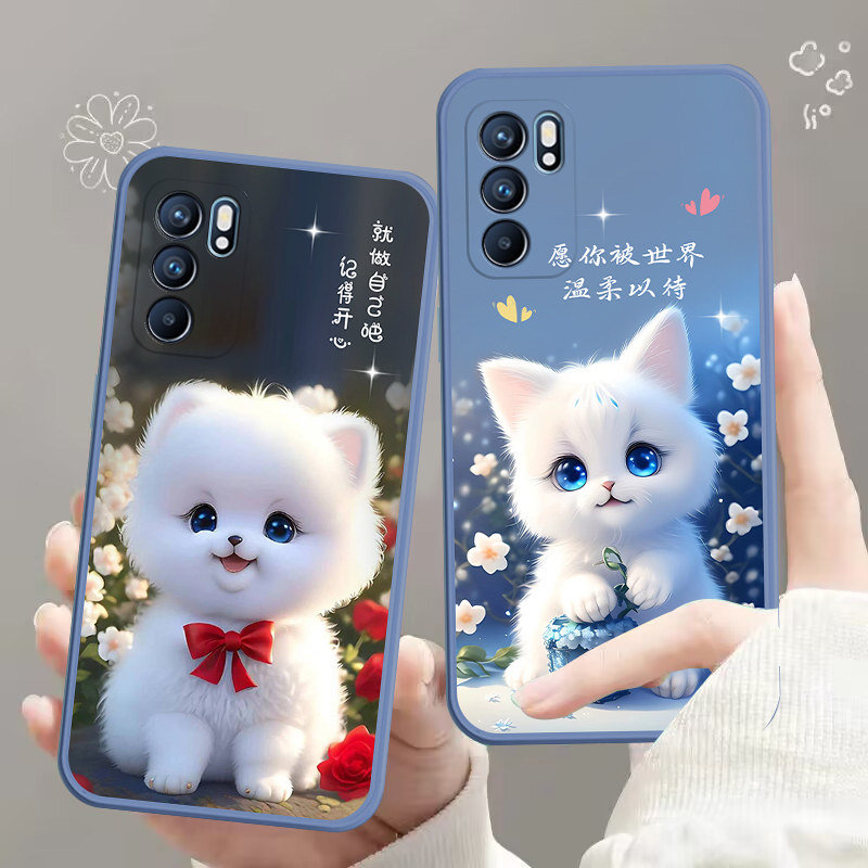 opporeno6手机壳opop全包防摔男女新款rone6可爱remo6磨砂PEQM00
