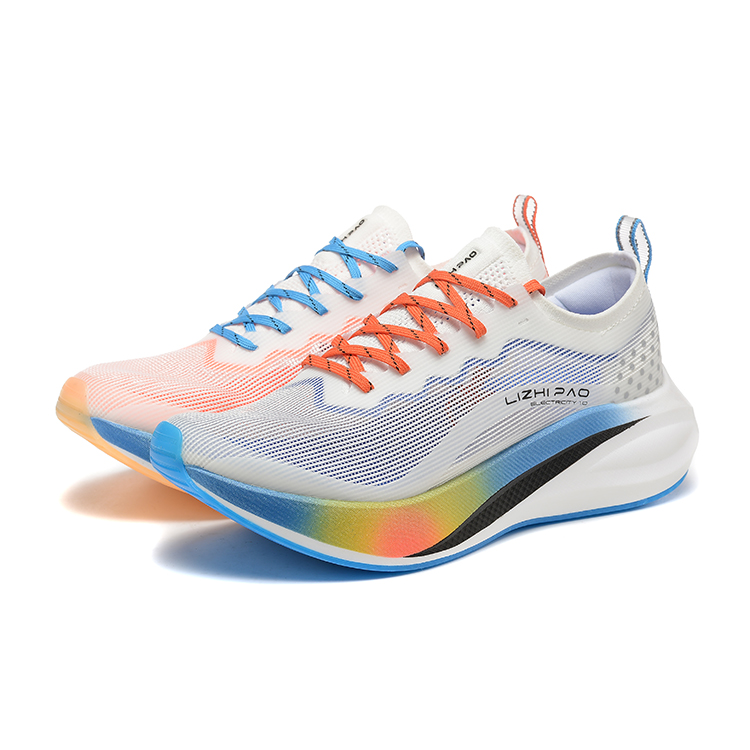 荔志跑步鸳鸯配色运动碳板跑鞋全掌情侣专业超轻减震跑步鞋男款