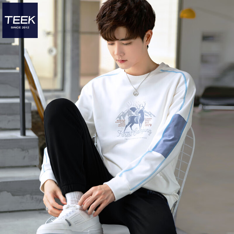 男士纯棉卫衣男款爆款2025新款上衣秋冬季加厚保暖男装加绒套头衫