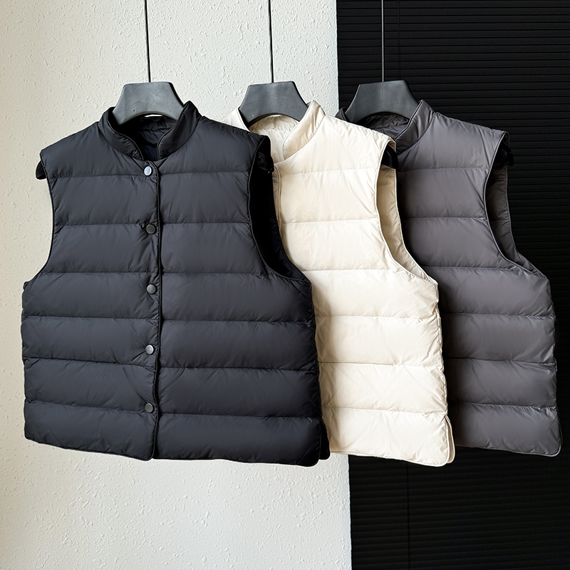 新款90白鸭绒羽绒马甲女2025冬季网红小个子爆款背心内搭外穿内胆