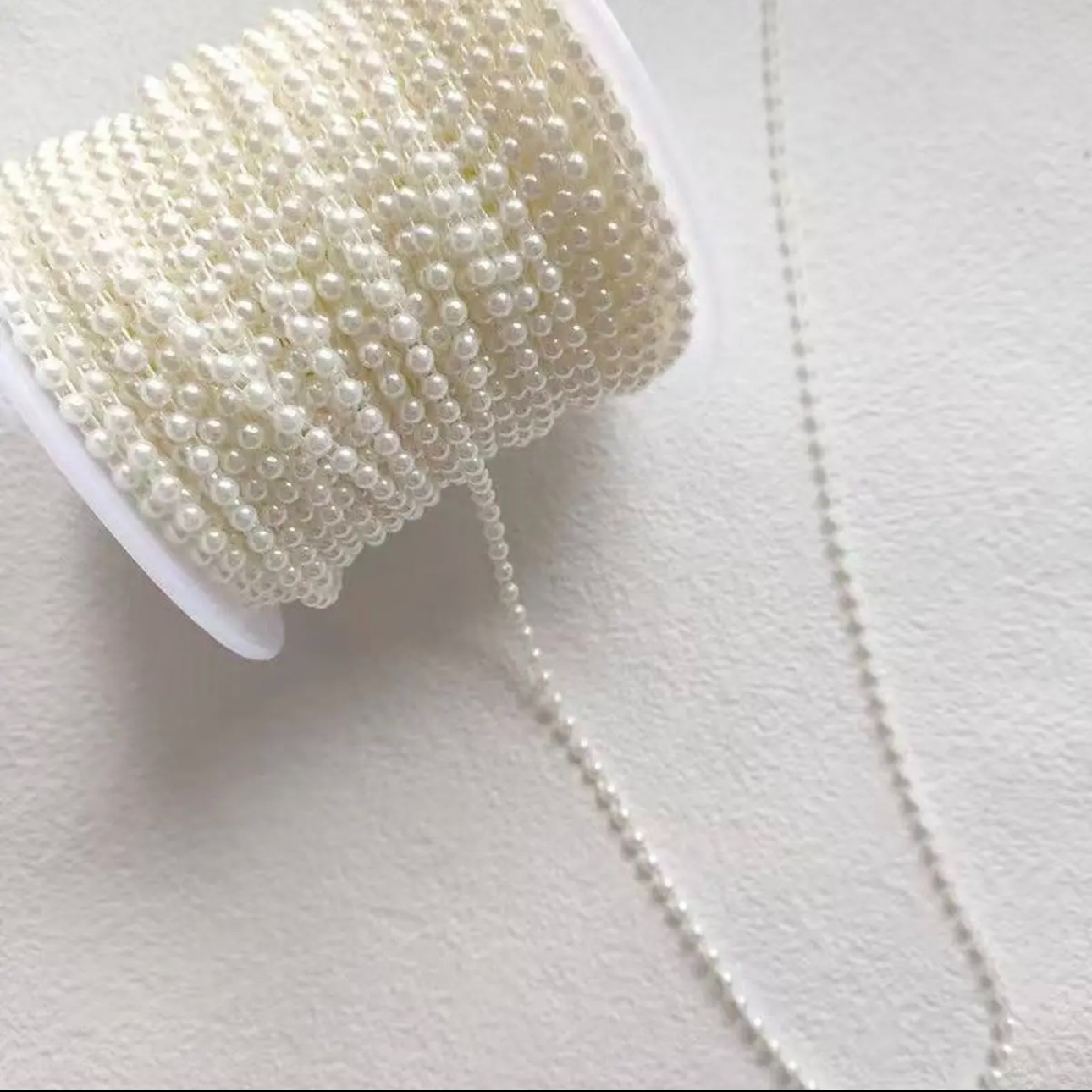 卷装长条珍珠链条花束装饰珠链造型流苏装饰花艺鲜花包装材料