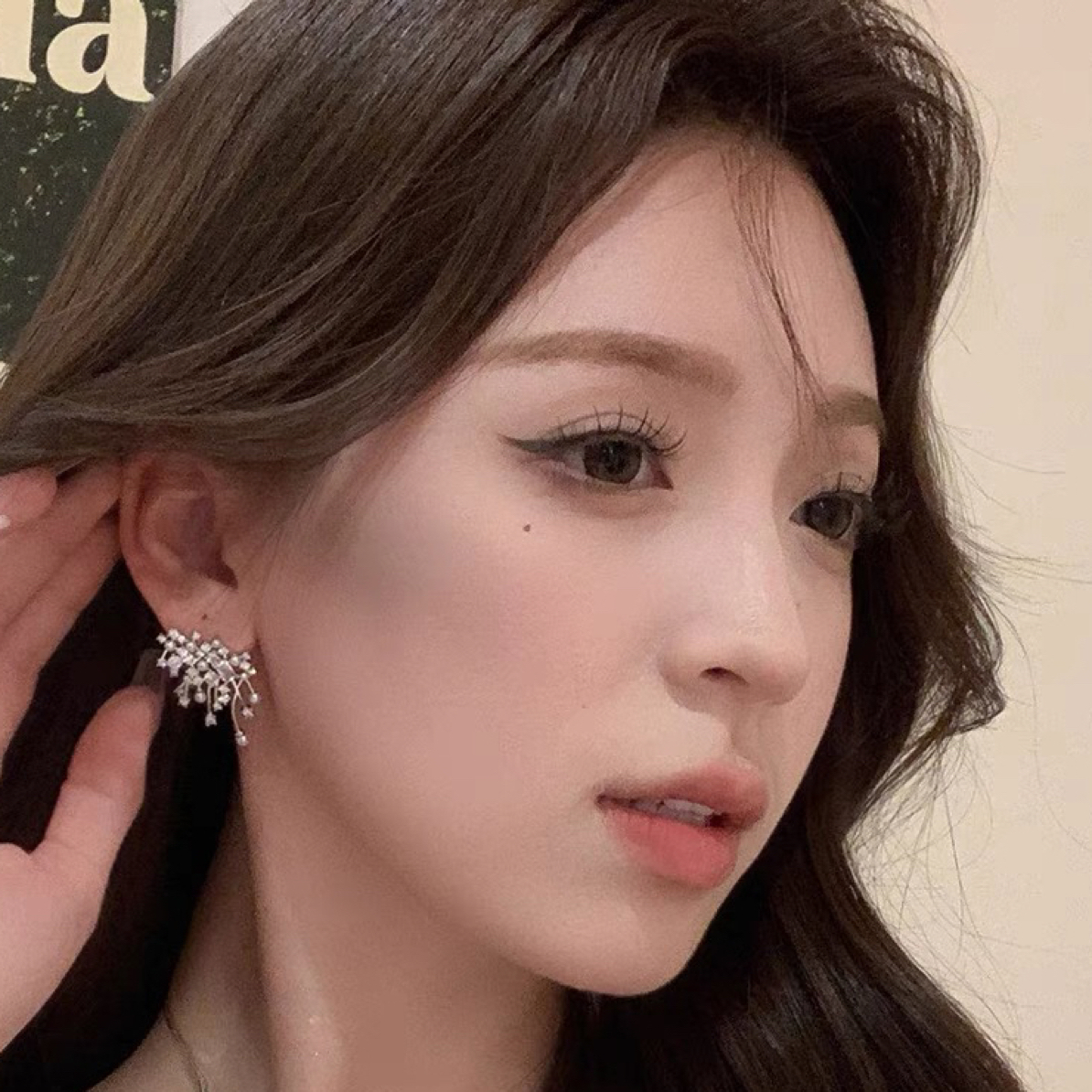 铜合金仿珍珠耳饰 A382 玫瑰同款星耀精致甜美优雅时尚气质耳钉