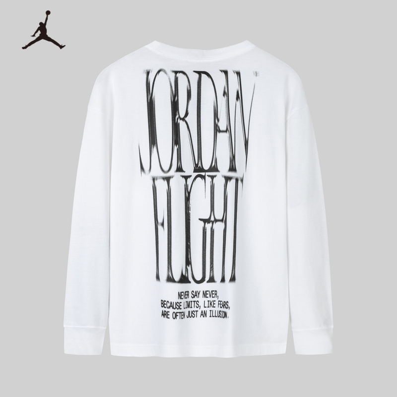 【官方旗舰】AIR JORDAN童装男童长袖T恤秋季新款运动T恤打底衫D258