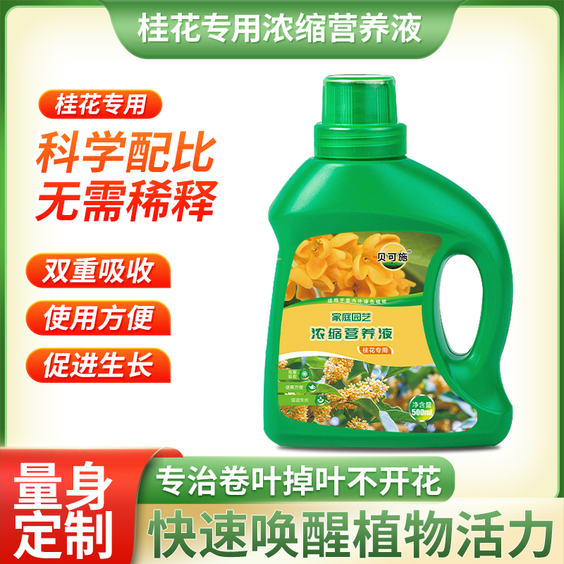 贝可施桂花树专用肥料营养液金桂盆栽植物四季通用促花水土培家用