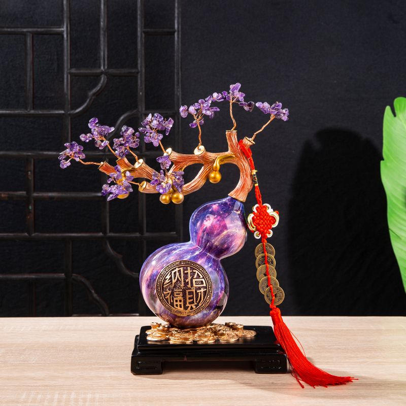 新中式葫芦摆件客厅招财玄关装饰乔迁开业礼物葫芦摆件招财风水