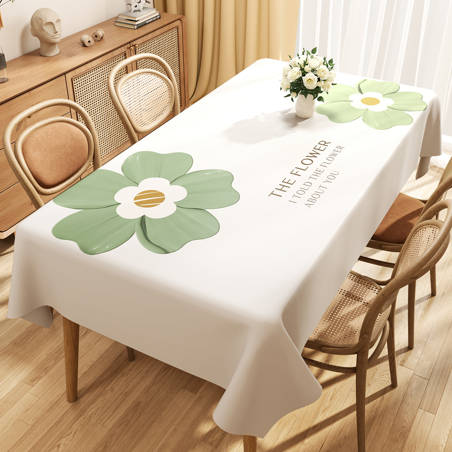 氛围感桌布轻奢高级感免洗防水防油防烫PVC餐桌布长方形茶几台布