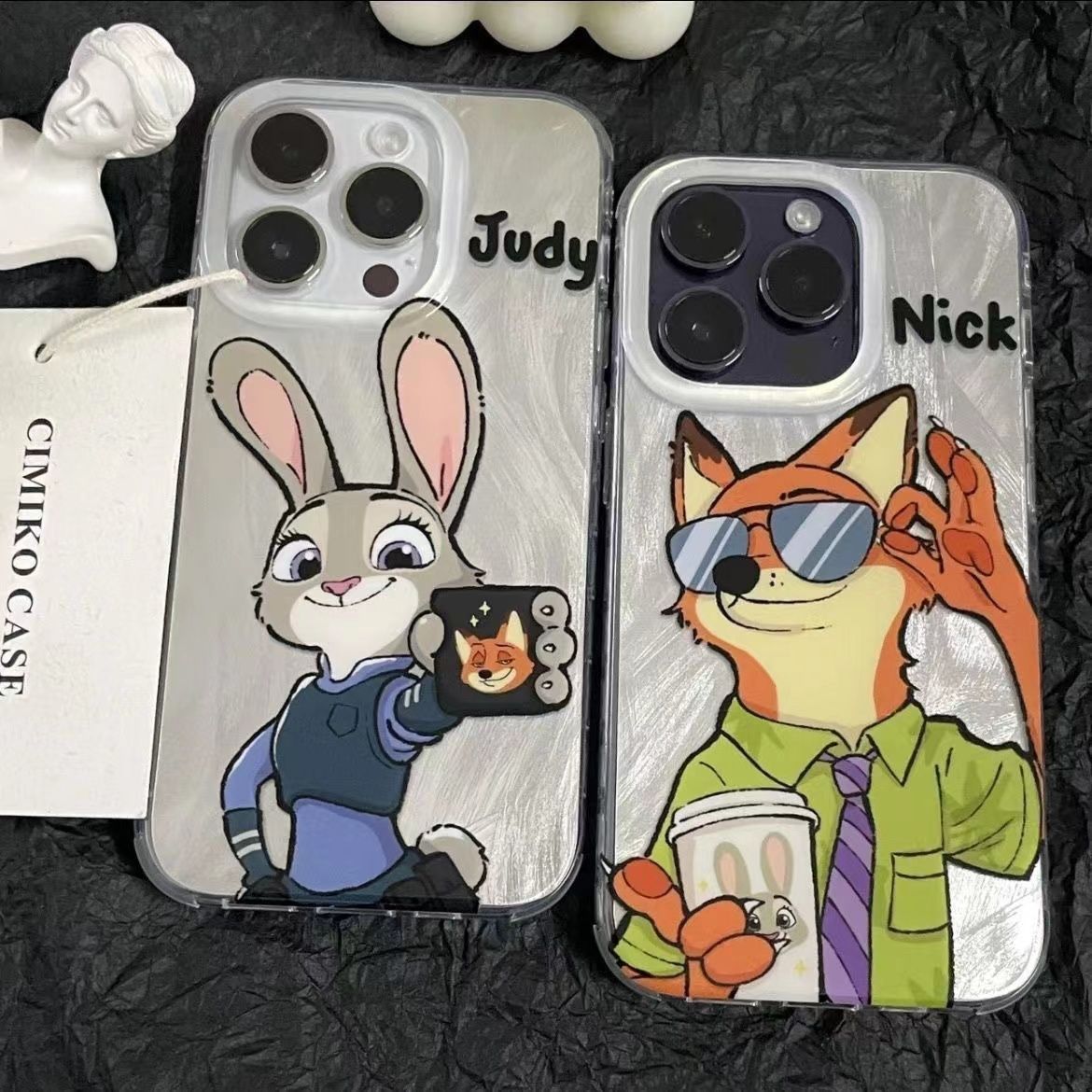 情侣尼克朱迪手机壳硬适用于苹果17华为荣耀可爱VIVO羽纱OPPO小米