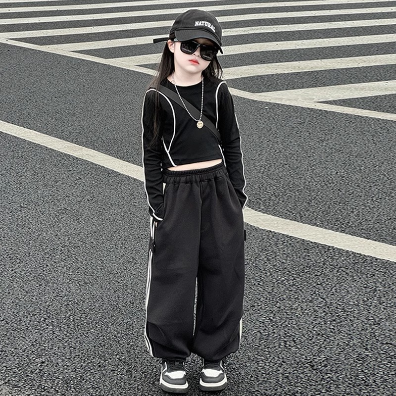 女童春装套装2025新款儿童春秋款两件套女孩春季运动服长袖休闲裤