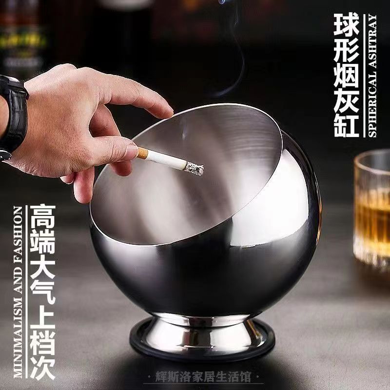 特大不锈钢烟灰缸创意酒吧KTV烟缸果斗时尚多功能网吧客厅办公室