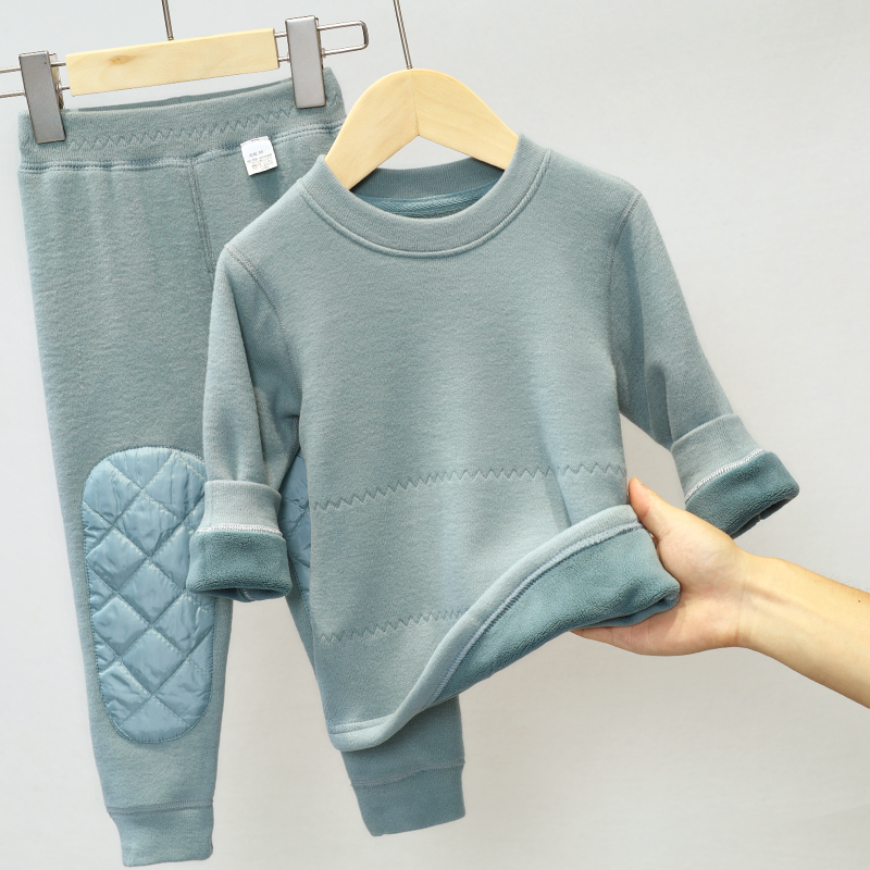 儿童保暖内衣套装双层特加厚加绒保暖裤上衣中大童男童女孩 5291