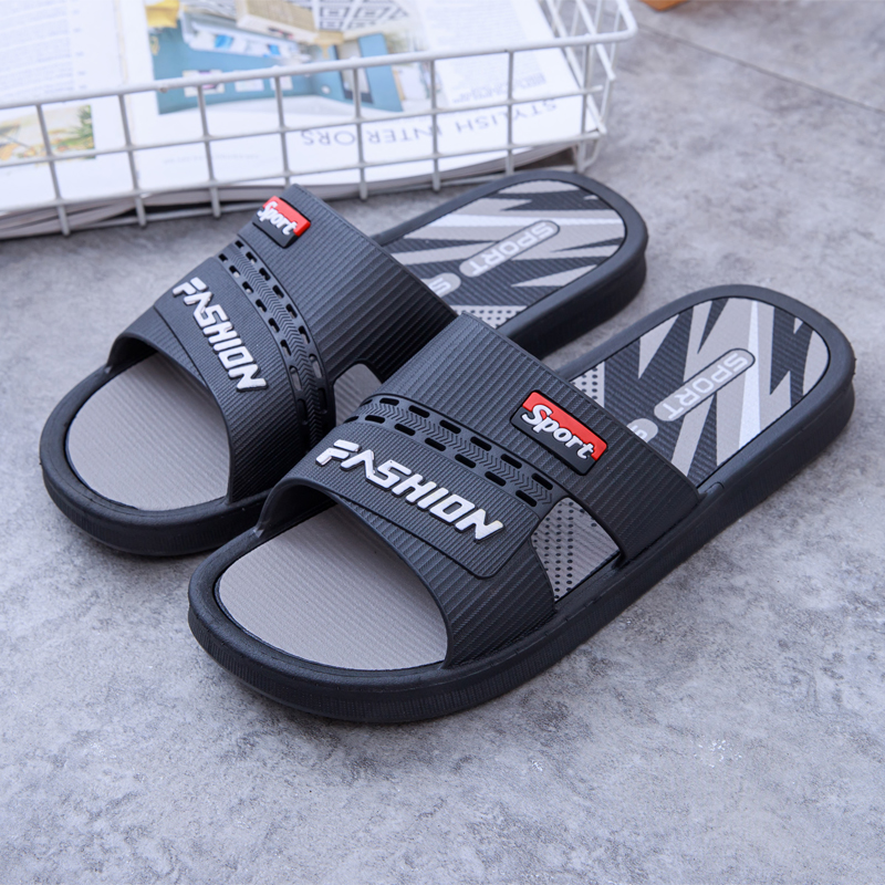 新款男士拖鞋夏季外穿室内防滑耐磨厚底塑料居家用洗澡时尚拖鞋男