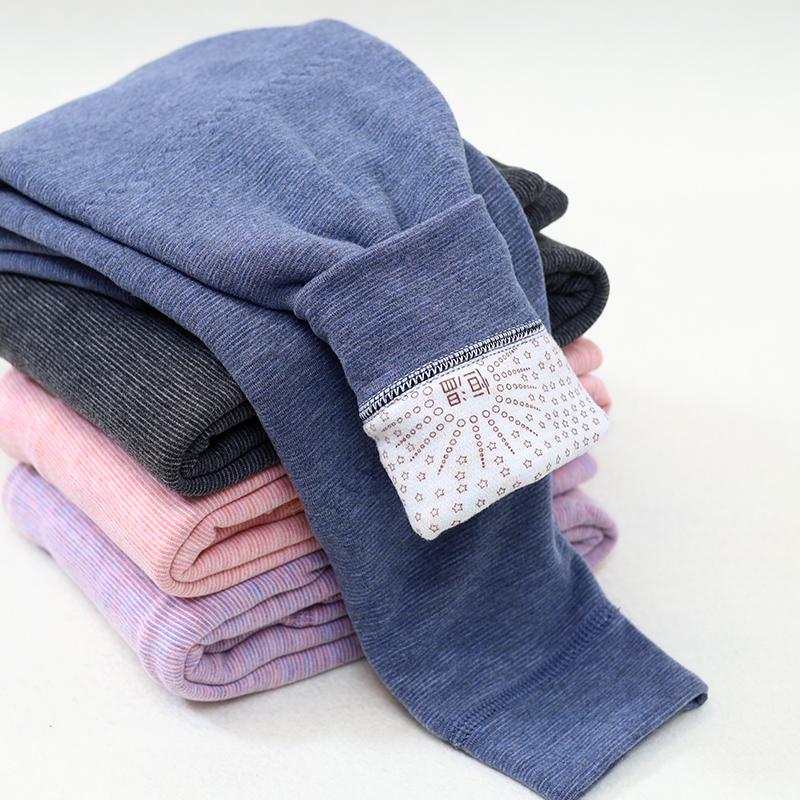 儿童加厚内穿冬季羊毛蚕丝双层保暖恒温裤男童女孩冬打底裤9235