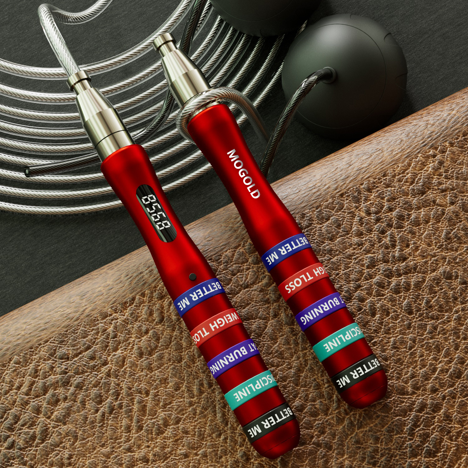 智能计数竞速比赛健身运动负重中考训练男女拳击运动钢丝跳绳