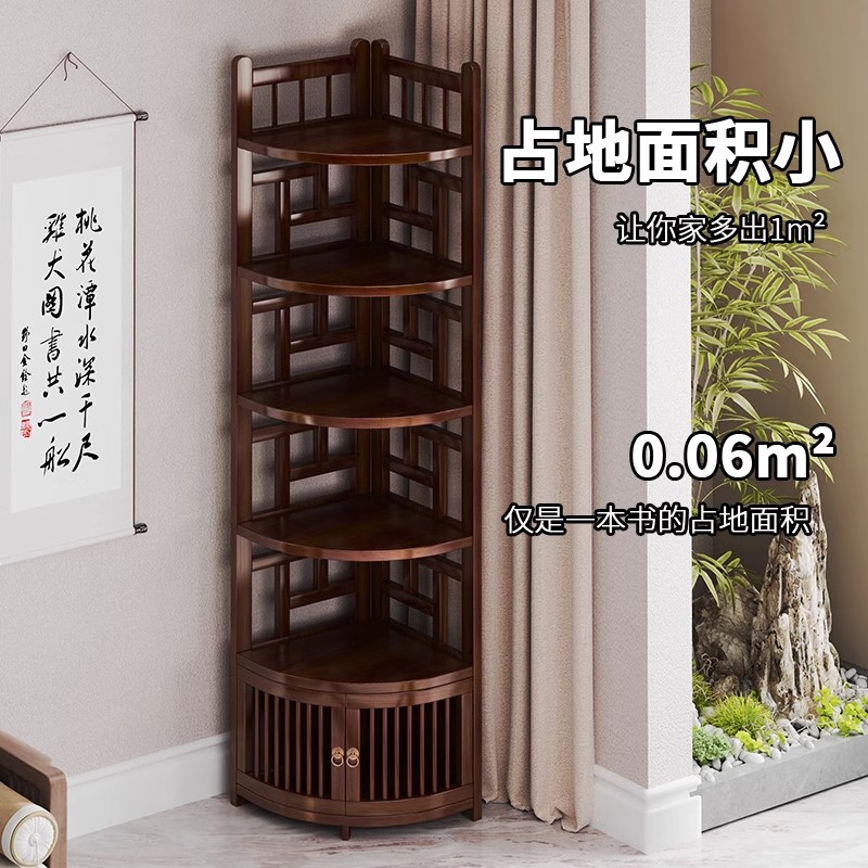 中式转角置物架酒柜储藏客厅茶柜茶叶架多层省空间不占空间展示柜