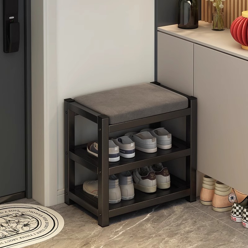 换鞋凳门口家用鞋柜坐凳一体小户型铁艺窄穿鞋凳入户玄关进门可坐