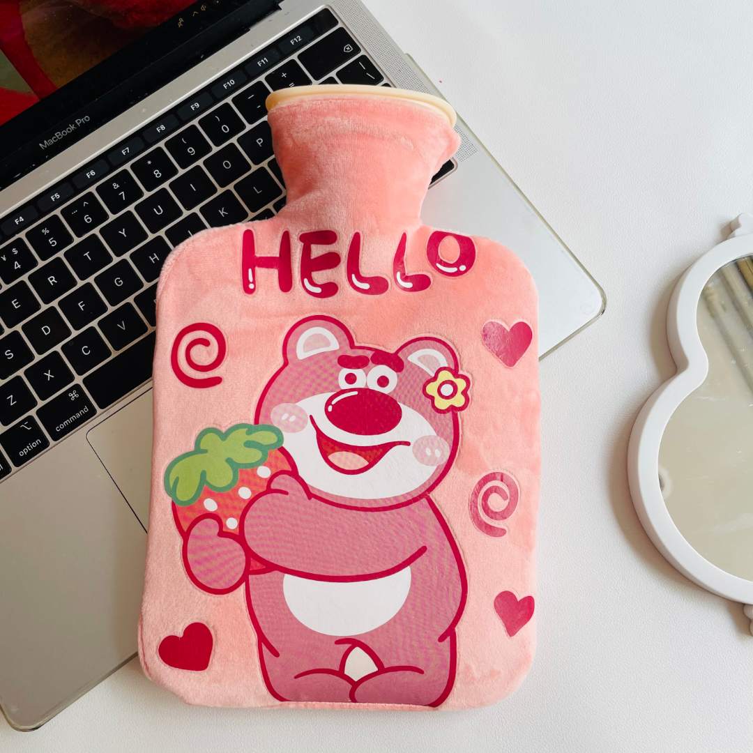 乐尚星学生热水袋可注水毛绒暖水袋可爱暖水袋女生暖被窝暖床暖宝