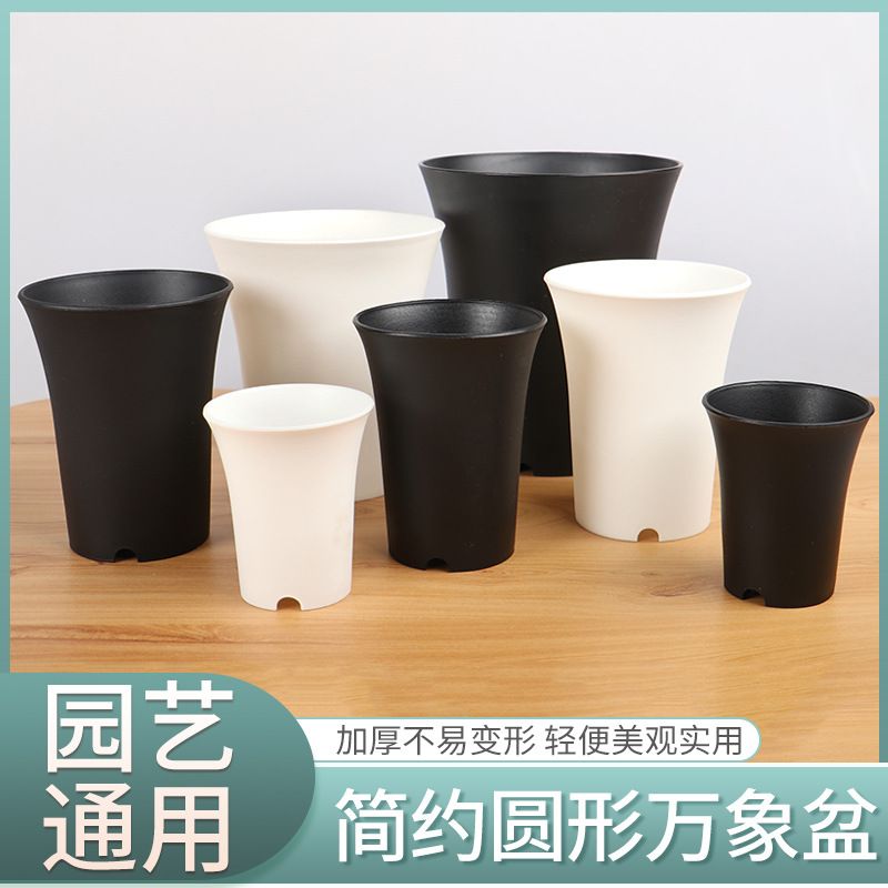 万象盆多肉植物花盆小号塑料 玉露多肉老桩花盆圆形 加厚大号透气