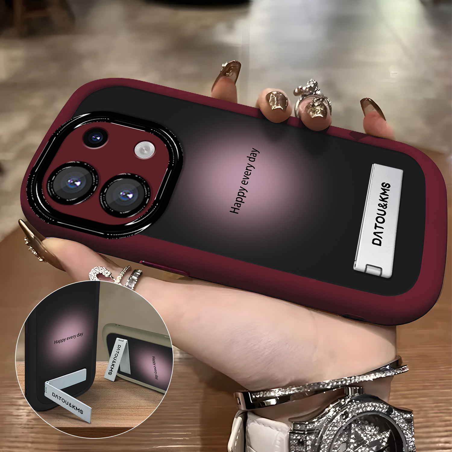 适用于【红米】Note13新款晕染渐变英文创意网红防摔手机壳