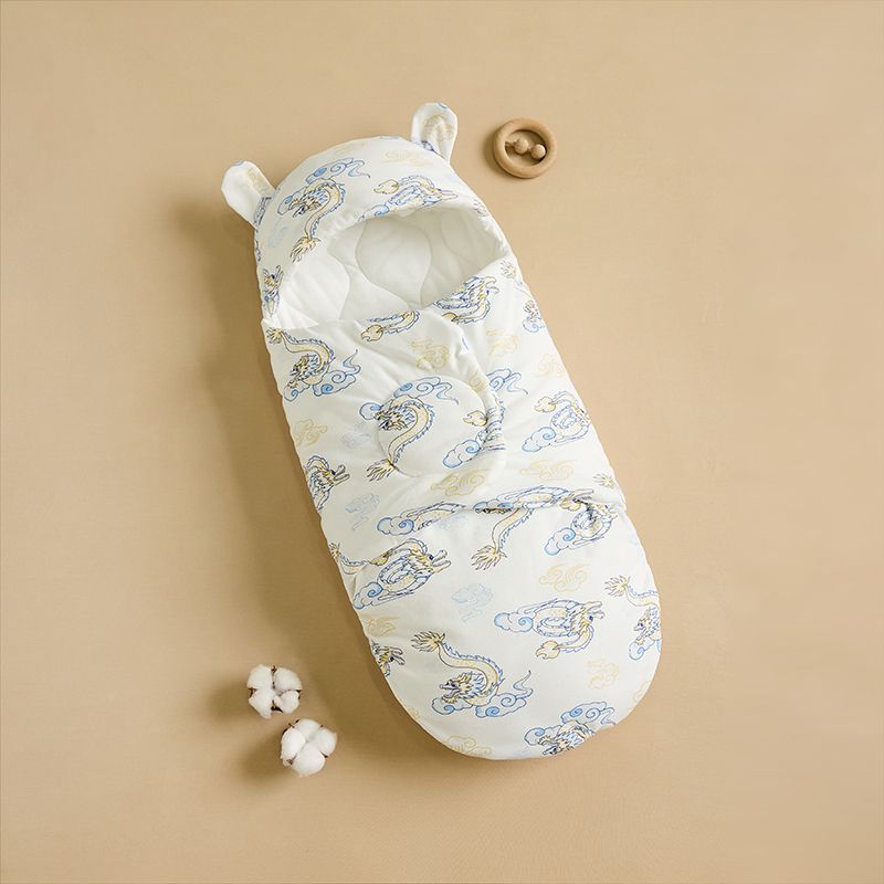 宝宝睡袋男女婴儿包被秋冬季加厚睡袋抱被防惊跳襁褓新中式风保暖